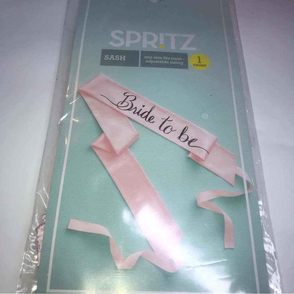 Sash- bride to be - pink sash with rose gold cursive words new